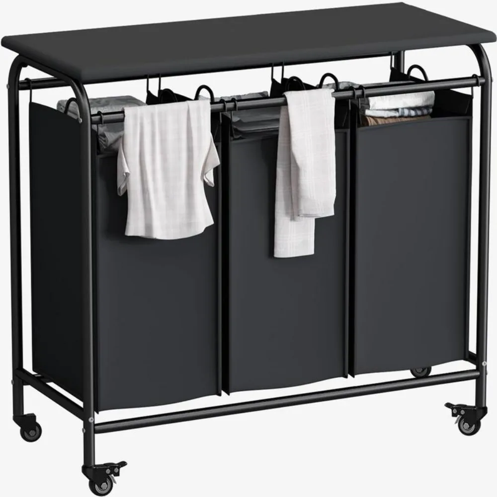 

Корзина для белья с колесиками, 31, 49 длина X 16, 73 ширина X 30,94 высота, тележка, выдвижная и Съемная сумка для белья