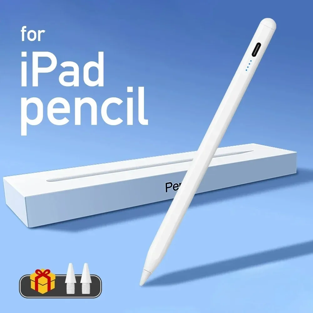 Lápiz óptico para Apple Pencil Indicadores de alimentación LED Lápiz táctil de rechazo de palma para iPad de 2018 a 2025 años