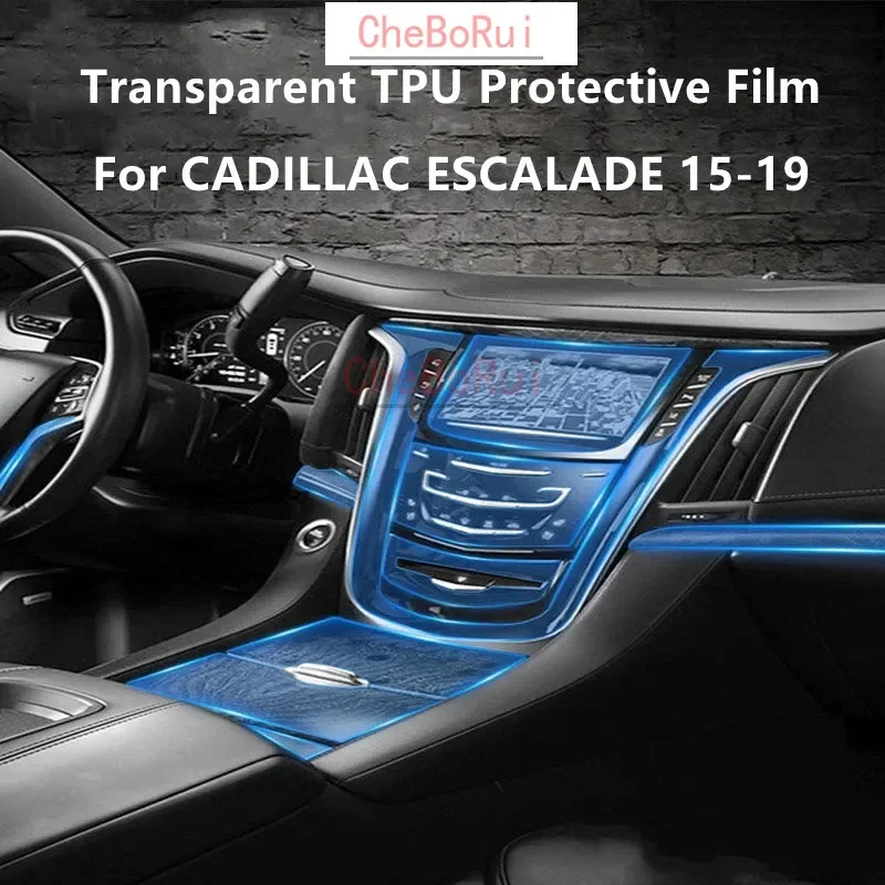 

Для CADILLAC ESCALADE 15-19, внутренняя центральная консоль автомобиля, прозрачная фотопленка с защитой от царапин, аксессуары для ремонта