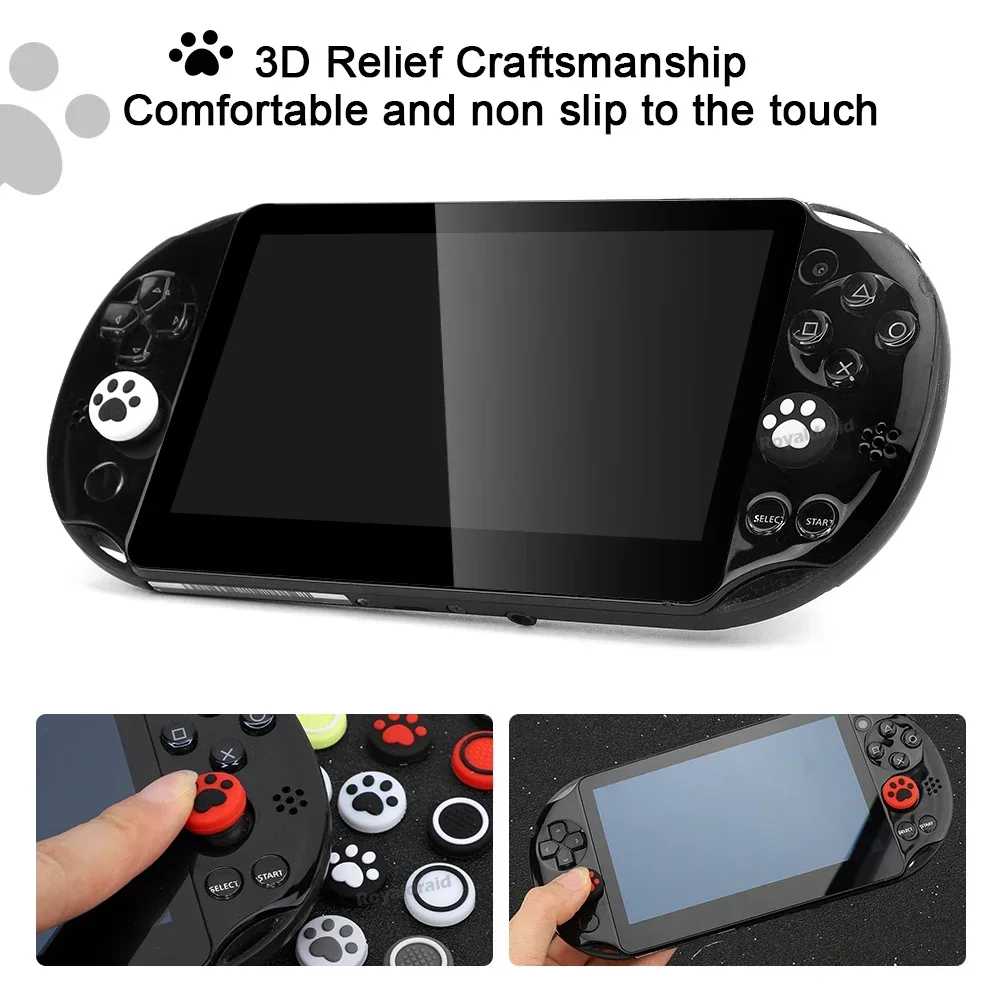 PlayStation Psvita PS Vita PSV 1000/2000 슬림 게임의 새로운 기능 실리콘 소프트 썸 스틱 그립 캡 조이스틱 3D 아날로그 보호 커버