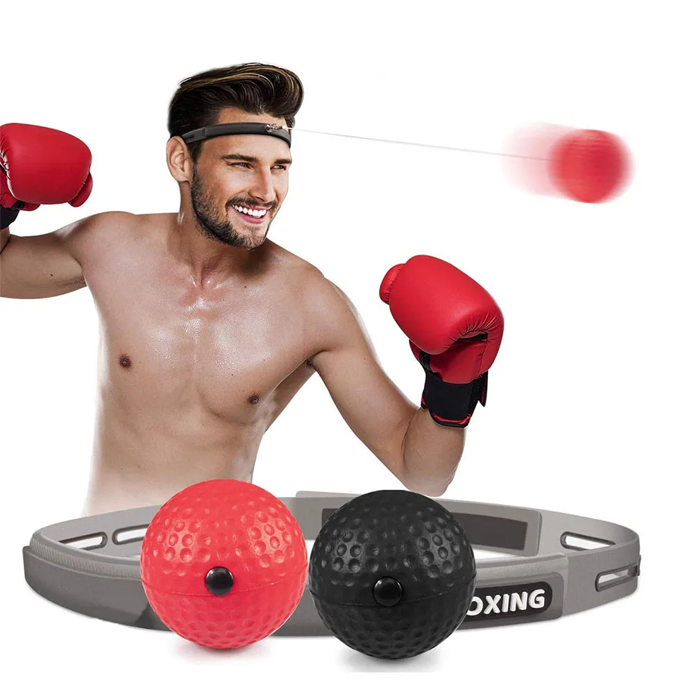 Boxing Ball String on Head Reflex MMA Sanda Muay Thai Speed Reaction Sports Fight Training Equipment Fitness Punching Toy Bands for head mounted speed ball boxing speed ball boxing reaction ball