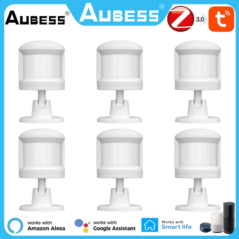 

AUBESS Tuya Smart ZigBee 3.0 Battery Alexa PIR Motion Sensor Detector 5-7M 150° Works With Alexa Google Home