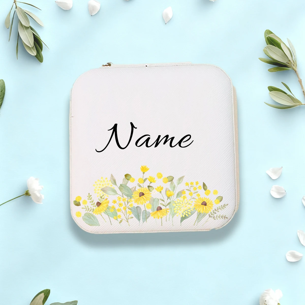 Customized Women's Travel Jewelry Box - Personalized Name Keepsake Gift
