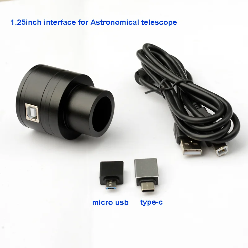 200만 픽셀 전자 접안렌즈 CCD/CMOS 카메라 USB 1.25인치 천문학 망원경/23.2mm 현미경 카메라 HD 풀 프레임