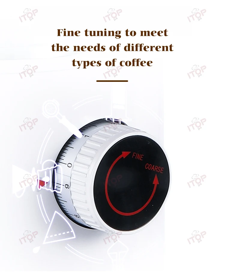 ITOP CG-64C Coffee Grinder with Bluetooth Scale 64mm Stainless Steel Burr Weighing Quantitative Grinder Espresso Grinder Miller 4