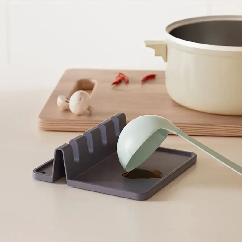 Silicone Kitchen utensil holder Tableware Drying Utensil Rack Fork Spatula Multifunctional Shelf Non-Slip