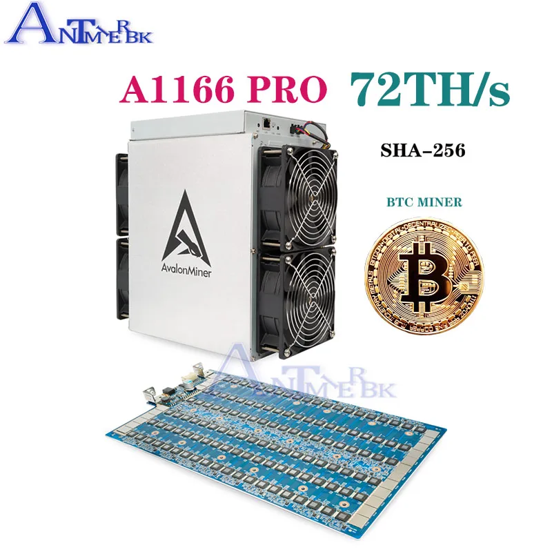 Usato Avalon A1166Pro 72T 78T Sha256 Asic Miner Bitcoin Crypto Mining Btc Meglio Di Antminer S19 S17
