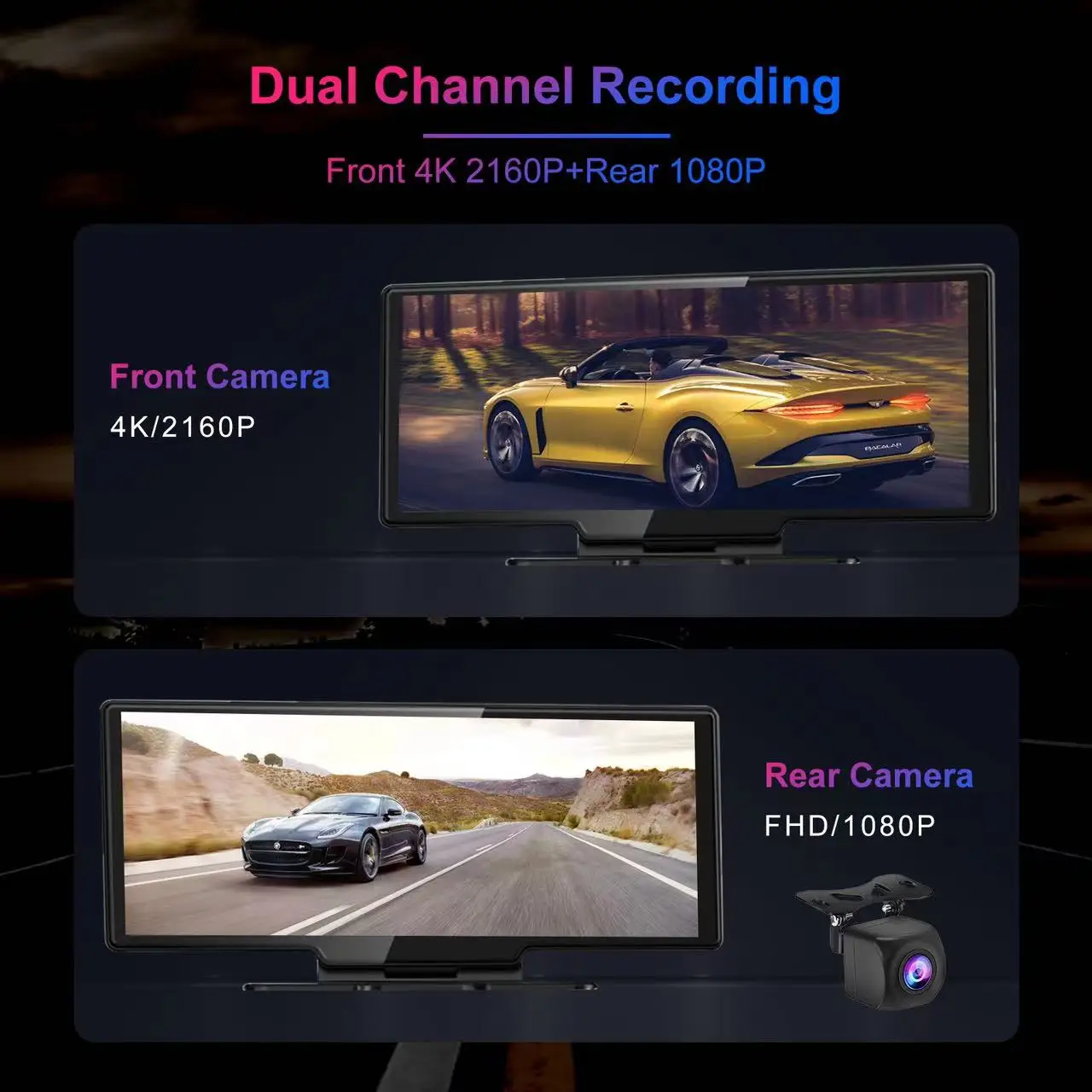  ķ Ĺ ī޶  ī÷  ȵ̵ ڵ 4K DVR GPS ׺̼    ,  , 24H ũ AUX, 10.26 ġ