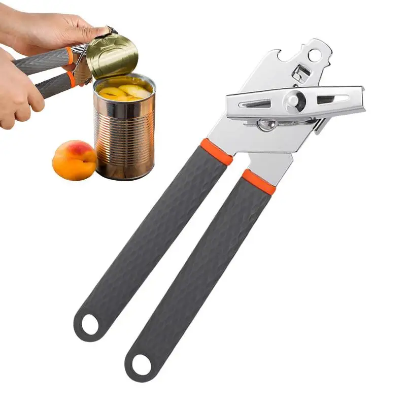 

Manual Can Opener Stainless Steel Can Opener With Smooth Appearance Multifunctional Stainless Steel Jar Lid Gripper Manual Jar