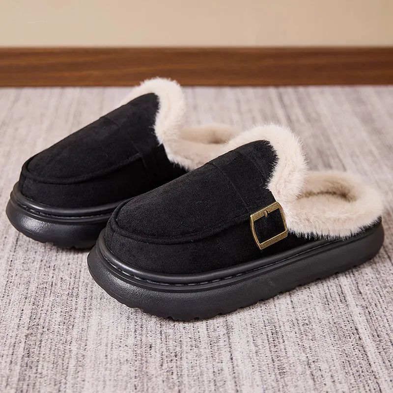 Boots 2025 New Winter Shoes For Woman Fur Boots Winter Footwear Women's Black Ankle Snow Botas Mujer Slip On Brown Boots Women