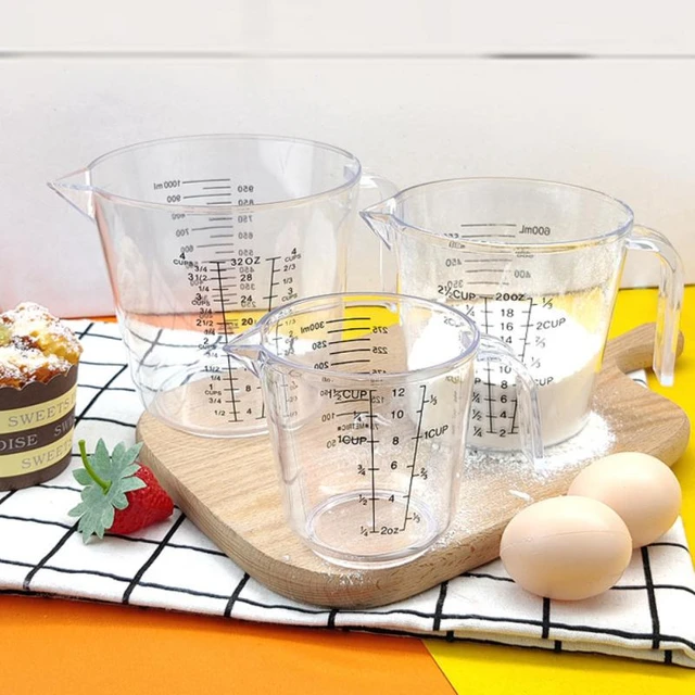 1pc 500ml Clear Measuring Cup, Simple Glass Liquid Measuring Cup