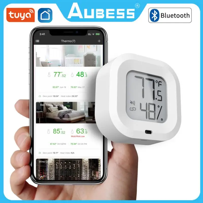 

Mini Bluetooth LCD Digital Thermometer Hygrometer Indoor Room Electronic Hygrometer Sensor Household Hygrometer Detector