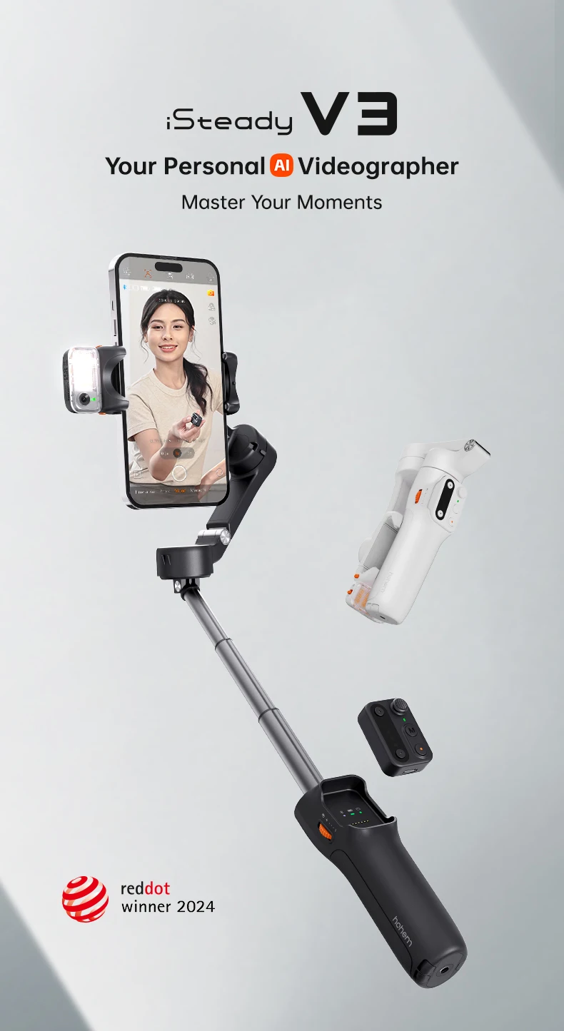 iSteady V3 Gimbal Stabilizer for Smartphone,3-Axis Phone Gimbal for Video Record
