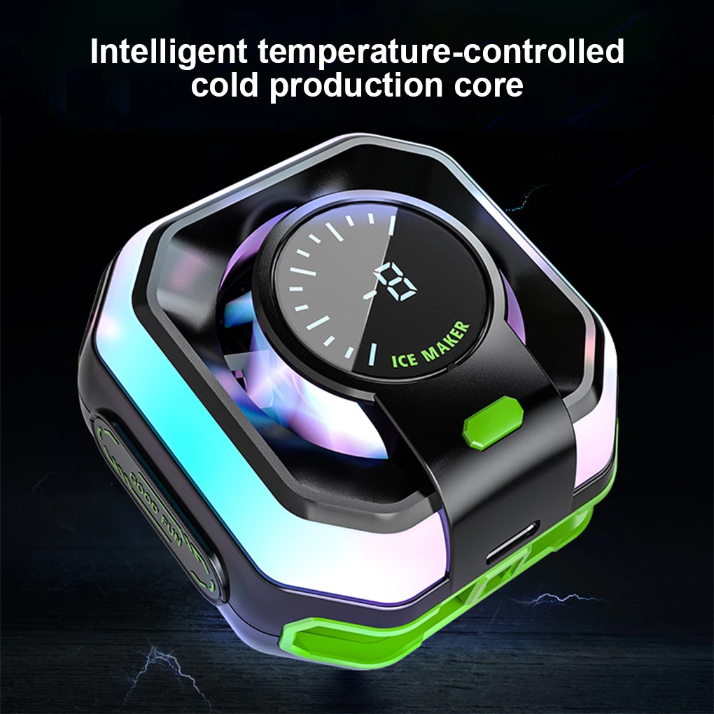 Mobile Phone Radiator Semiconductor Freeze And Digital Display Silent Magnetic Absorb Charging Heat Sink Phone Accessories