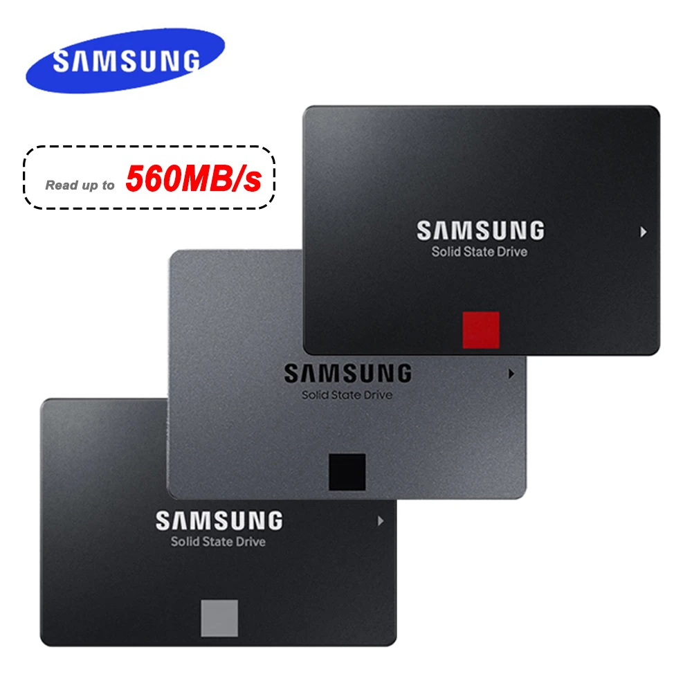  SAMSUNG SSD 500GB 870 EVO QVO 250G Internal Solid State Disk 1T 2T 4T HDD Hard Drive 860 PRO SATA 3 2.5 for Laptop HDD Computer 