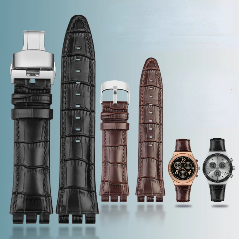Swatch Genuine Leather Strap | Ремешок Для Swatch | Strap Swatch Yrs403 ...