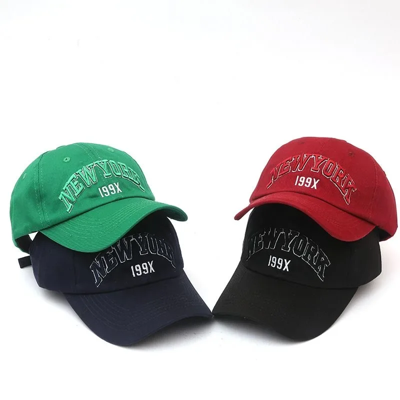 Hot Sale Unisex Cap High Quality Solid Simple New York Letter Baseball Cap Men Women Adjustable Casual Outdoor Sports Hat Cap