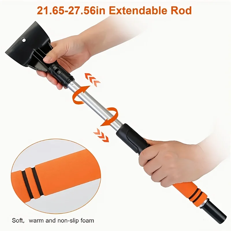 32 Inch Retractable Car Windscreen Scraper Ice Brush and Snow Brush 360 &deg; Rotation Durable Plastic Spare Winter Accessories car snow brush snow ice scraper