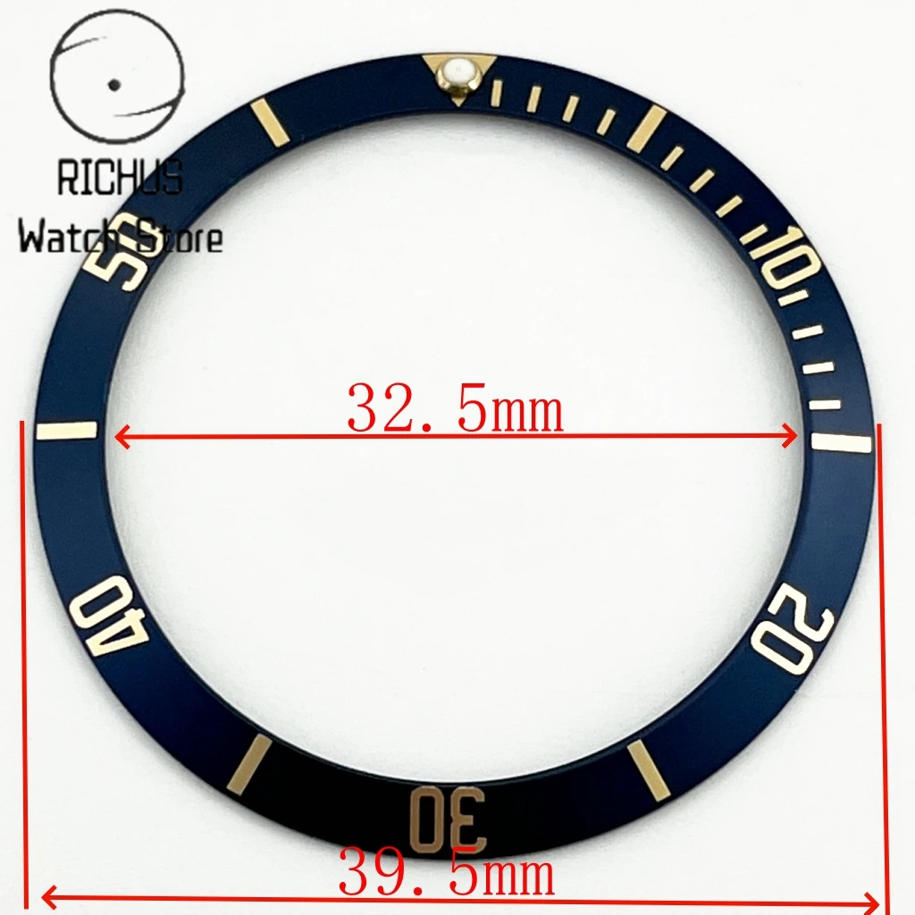 Premium High-Quality Aluminum Watch Bezel Insert – GMT Design, 39.5mm x 32.5mm