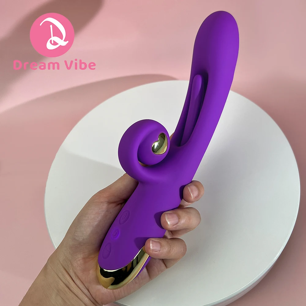 The Snail 3 in 1 Rabbit Vibrator Flexible Clit Fit with Rollable Snail 7 Tongue Flapping 7 Tip Vibration Sex Toy Woman Pleasure