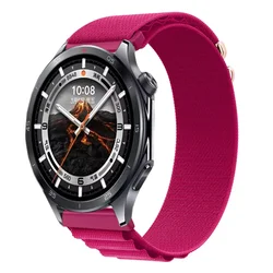 Alpine Nylon Loop Band - Sport Breathable Wristband, 20mm/22mm - OnePlus Watch 3 - 2 - 2R (Rouge red)
