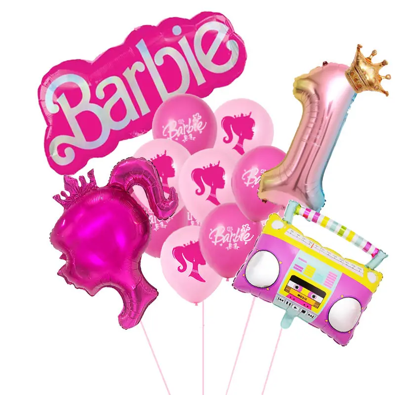 Nuovo fai da te Kawaii Barbie palloncino bambini ragazze ragazzi 0-9 anni  festa di compleanno decorazione a tema bambini bambino pellicola di  alluminio palloncini giocattolo - AliExpress