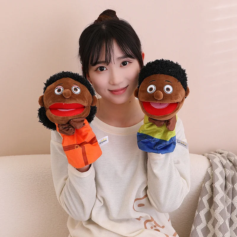 28-33cm Cartoon Family Finger Hand Puppet Kids Plush Popular Activity Boys Girls Role Play Bedtime Story Cute Soft Toys Dolls 25 30cm cartoon kids plush finger hand puppet popular activity boys girls role play bedtime story props family role playing toys