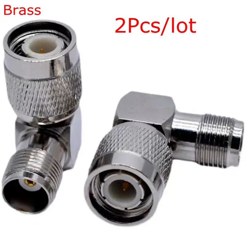 2Pcs TNC Male Female 90° Degree Right Angle Connector TNC Male To TNC Female RF Coaxial High Quanlity Brass Nickel Plated Adapte