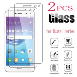 Premium Tempered Glass Screen Protector 2 - Pack - Scratch - Resistant Protective Film Cover - Tempered glass (Y6 Pro 2017)