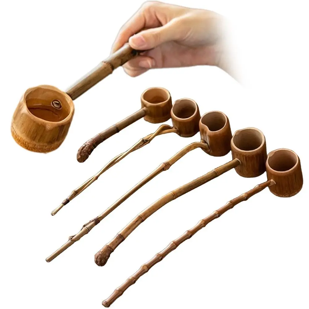 Handmade Bamboo Tea Infuser with Long Handle - Retro Style Tea Ceremony Utensil