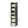 1PCS washable folding clothing storage box set Bamboo piece wardrobe storage bag Multi-functional hanging storage bag 6