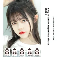 3D Remy cheveux humains Air frange pour fille femmes front réédition une pince dans les Extensions de cheveux frange naturelle postiche 4 couleurs 5