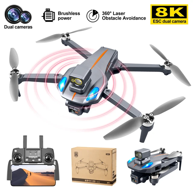 K911 MAX GPS Drone 4K Professional Obstacle Avoidance 8K Dual HD Camera Brushless Motor Foldable Quadcopter RC Distance 1200M 1