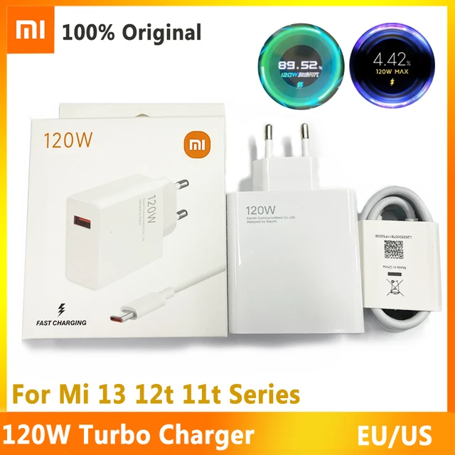 Original Xiaomi Charger 120w Super Fast Turbo Charge Power Adapter Cargador  Xiaome Mi 13 Pro 12pro 12t 11t Blackshark 5 Poco F4