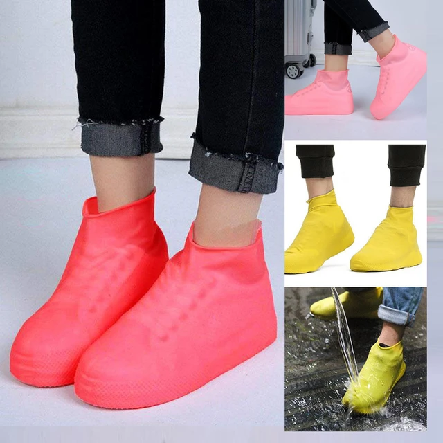 Protège-chaussures en silicone réutilisables, couvre-chaussures  imperméables, couvre-chaussures coordonnants, botte de pluie en caoutchouc,  couvre-chaussures pour les jours de pluie en plein air, 1 paire