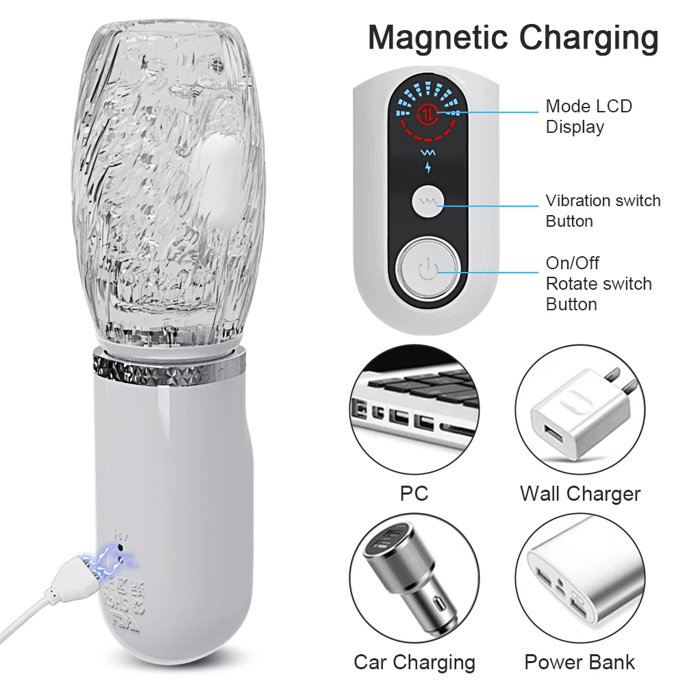 Male Masturbator Automatic Telescopic Rotating Vibrating For Men Glans Trainer Masturbation Cup Thrusting_voghion.com