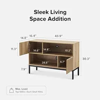 Norwin Entryway Table, Modern Rustic Industrial Farmhouse Console Sofa Table, Display Shelf, Accent Cabinet 2