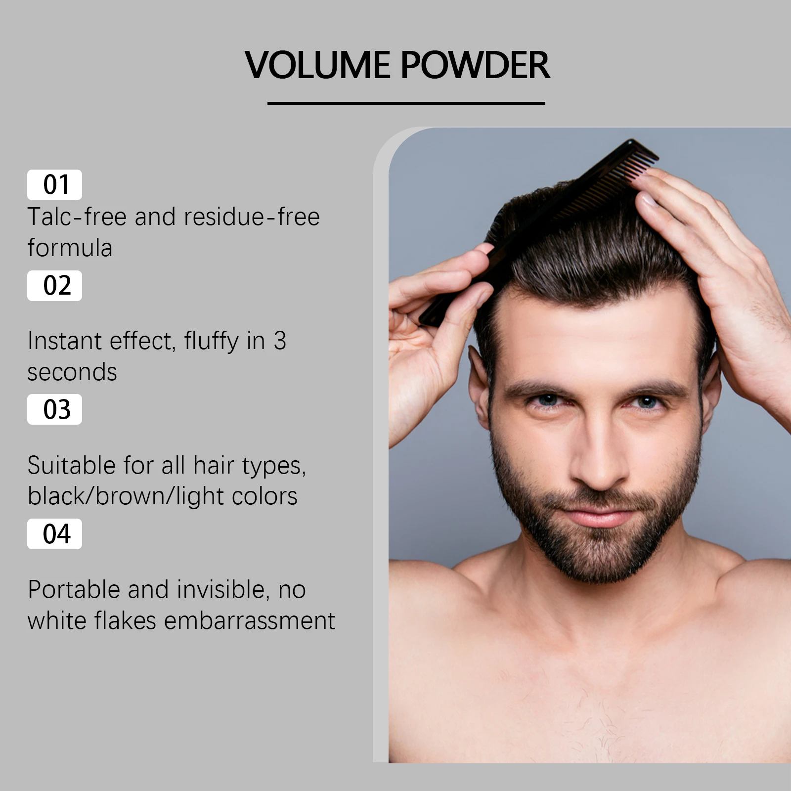 Volumizing Hair Powder Oil Control Fluffy Hair Powder Root Lifting Thickness Increase Volume Texturizing Styling Hair Treatment view 3