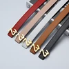 Luxury Width 25mm Reversible Leather Brand Belt Women Design Lady Girl Belt for women Waist Belt Chic Dress Party Belt for jeans
