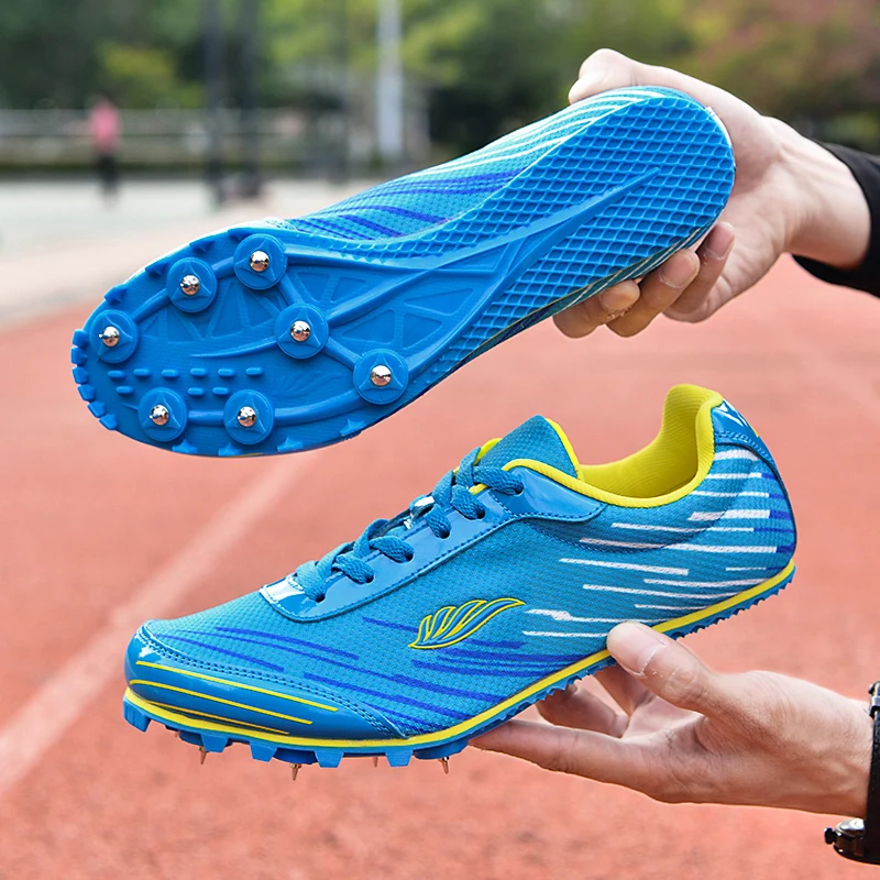 Speed Track and Field Event Spike Shoes Short Runs Long Jump Training Shoes Test Professional 7 Spikes Sprint Sneakers