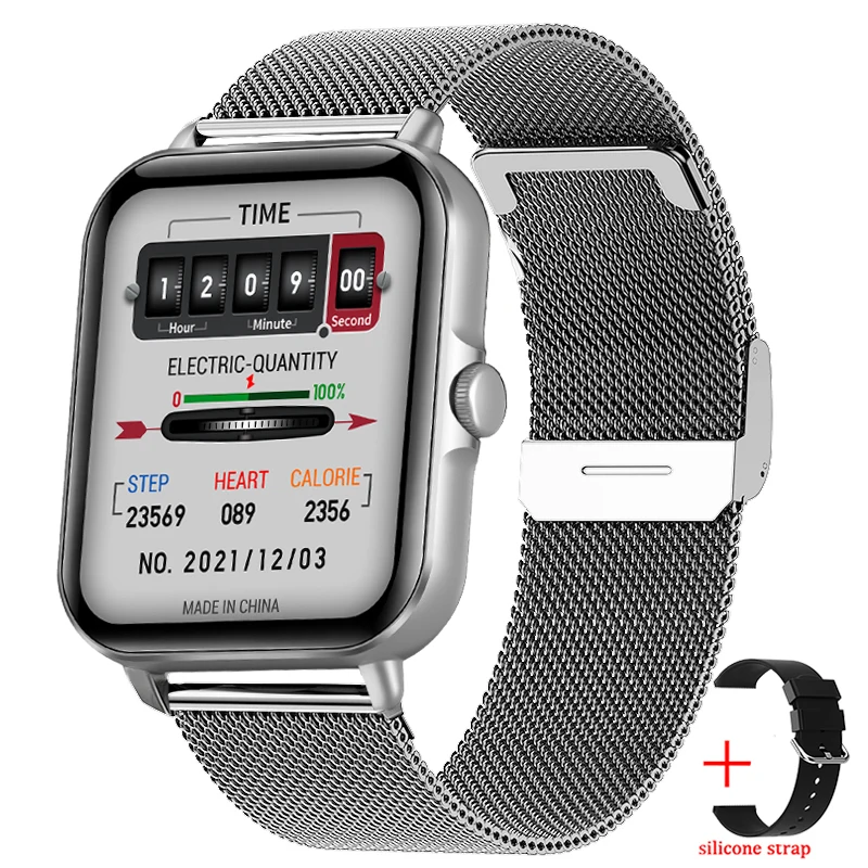 2022 New Bluetooth Answer Call Smart Watch Men Full Touch Dial Call Fitness Tracker IP67 Waterproof Smartwatch men women +Box 