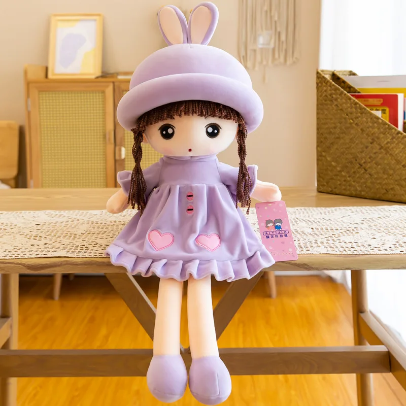 thumbnail image 1 of Muñeco de trapo con orejas de conejo de peluche kawaii, muñeco de trapo con forma de corazón, bonito y delicado muñeco de peluche para decoración del hogar, muñeco de algodón PP relleno, regalo de Nav, 1 of 5