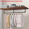 Industrial Pipe Clothes Rack, Heavy Duty Detachable Iron Garment Rack Wall Mounted 4