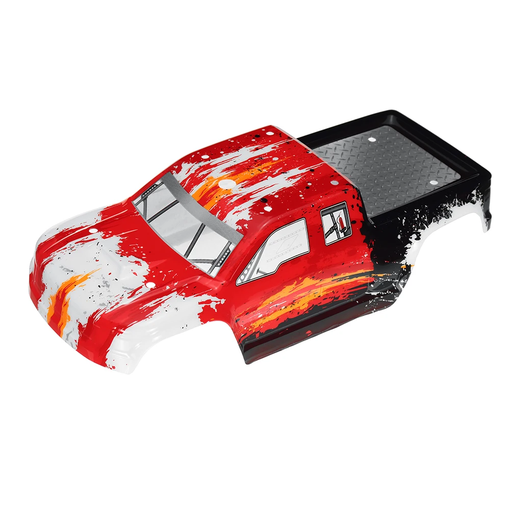 Coque HBX 2996A rouge vue de face, pare-chocs avant et calandre visibles.