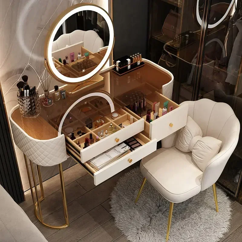 

Women Drawers Dressers Makeup Small Storage Girl Luxury Dressers Vanity Desk Penteadeira Para Quarto Bedroom Furniture