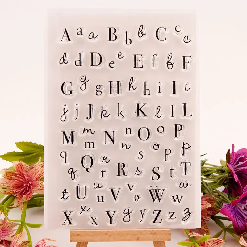 Letters Clear Stamp Transparent Silicone DIY Stamp Seal Sheet for Scrapbooking Making Album Photo Handmade Decoration clear stamps,clear rubber stamps