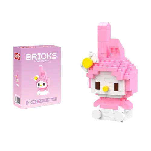 99 style SANRIO Hello Kitty Building Blocks Cartoon Figures Kuromi Bricks My Melody Children's Assembly Toys Cinnamoroll Gift - Image 49