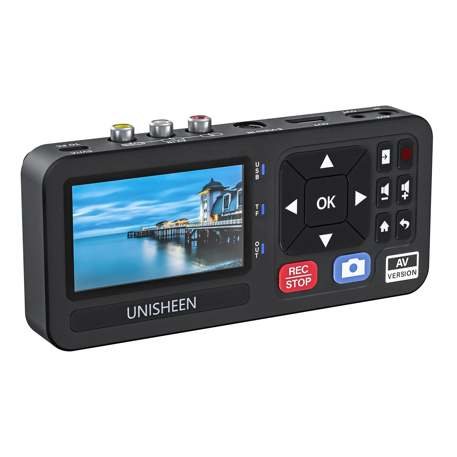 Unisheen Ur230A Mini Size Endoscopio Autonomo Videoregistratore Commutabile S-Video Rca Camera Capture Box Registratore Vhs