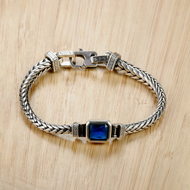 Vintage Sterling Silver Bracelet 18/20/22cm Woven square