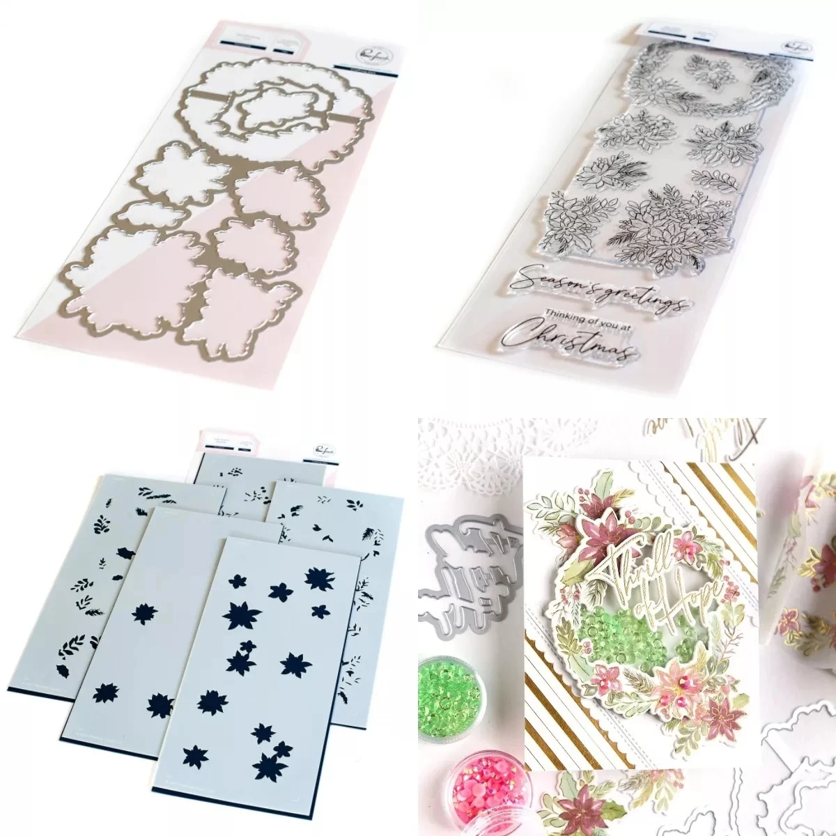 Spring New Rainbow Floral Washi Metal Cutting Dies Clear Stamps Drawing Stencils Set Diy Scrapbook Cards Paper Crafts Decor Mold 